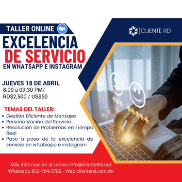 Taller Online Excelencia de servicio en whatsapp e instagram