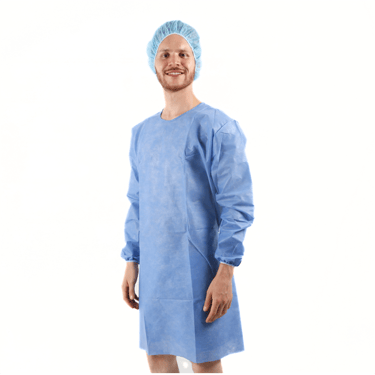 Bata paciente manga larga