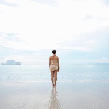 Sessions on the Green album cover artwork — woman looking out to sea