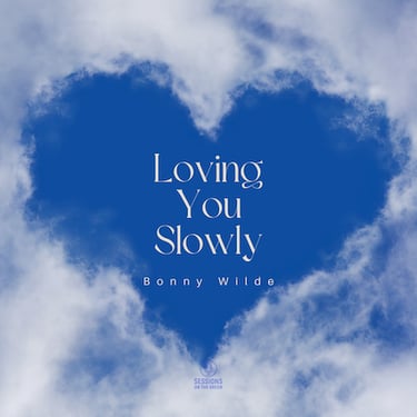 Heart-shaped cloud in a rich blue sky