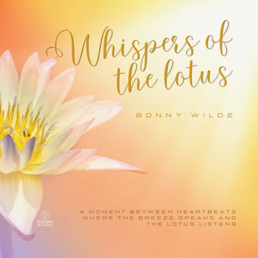 White lotus flower on a soft peach background