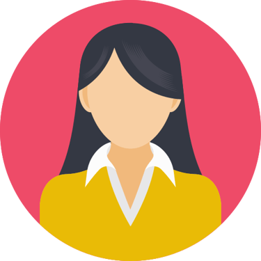 Icône d'une femme aux cheveux longs et à la chemise jaune