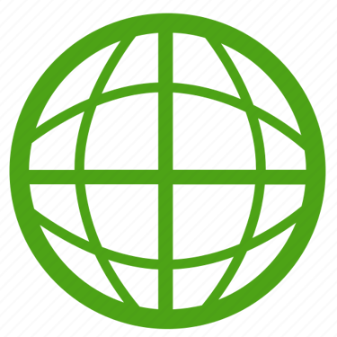 a green globe with a cross - stitched globe