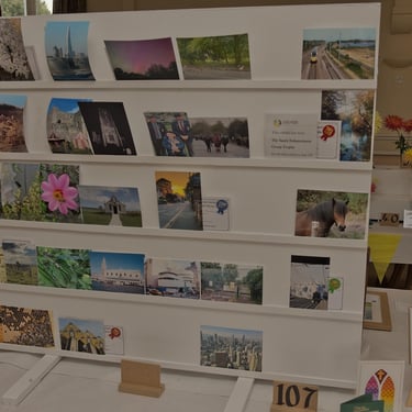 Some of the photographic exhibits on display at The Sandy Garden & Craft Show