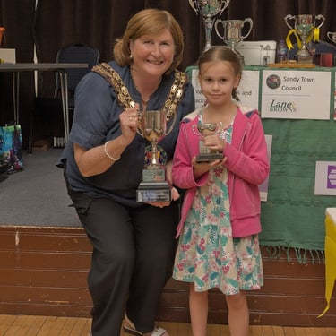 Sandy Garden & Craft Show 2024, Bethany Adams, Foster Junior Trophy(most points sec. L), Phyllis Bickerdike Cup(best in L)