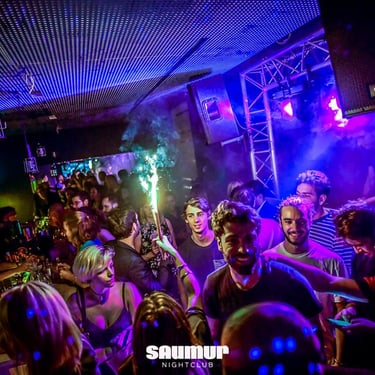 Julien Scalzo, DJ and house music producer, playing a live DJ set at the exclusive Saumur club, Luxembourg, in 2018.
