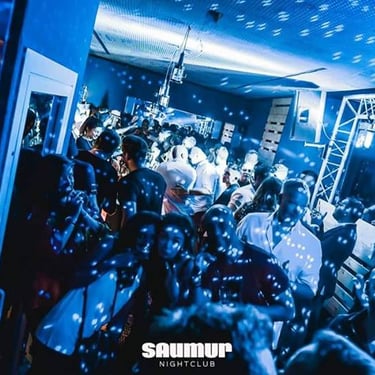 Julien Scalzo, DJ and house music producer, playing a live DJ set at the exclusive Saumur club, Luxembourg, in 2018.