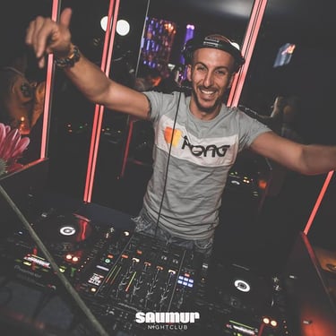 Julien Scalzo performing a live DJ set at Saumur, Luxembourg, for the official opening in 2018.