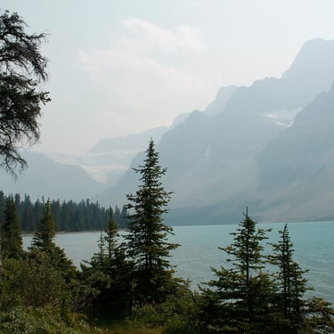 Evening at Jasper Smoke and fog