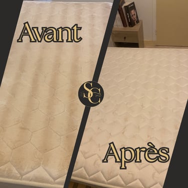 Nettoyage matelas taches urine avant après à domicile Coutances — nettoyage matelas Manche