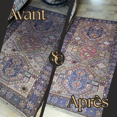 Nettoyage tapis persan avant après à domicile Granville — shampouinage tapis Manche Shampo Clean