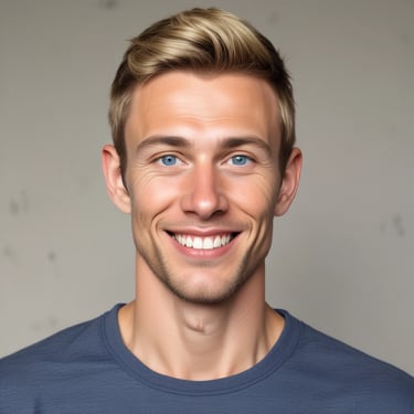 man wearing Henley top portrait