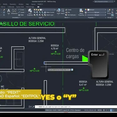 Crear polilínea a base de líneas en AutoCAD