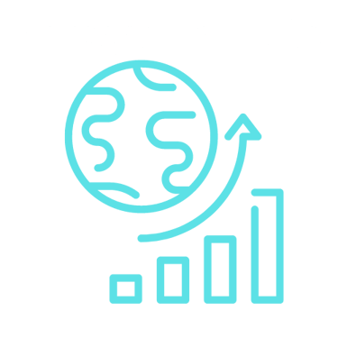 Una representación gráfica de un globo terráqueo con una gráfica de una gráfica de una gráfica