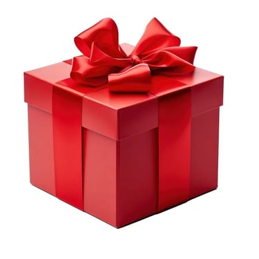 paquet cadeau de Noël rouge