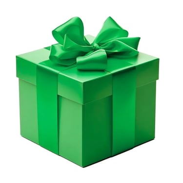 paquet cadeau de Noël vert