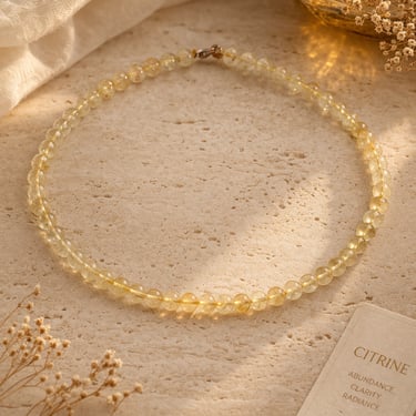 golden citrine necklace natural gemstone jewelry for abundance confidence and fire horse 2026 energy alignment