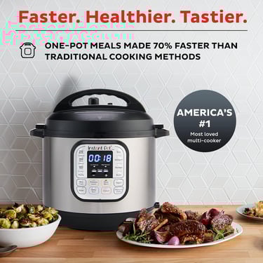 Instant Pot Duo 7-in-1 Electric Pressure Cooker, Slow Cooker, Rice Cooker, Steamer, Sauté, Yogurt Maker, Warmer & Sterilizer,