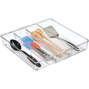 mDesign Expandable Kitchen Drawer Organizer Tray