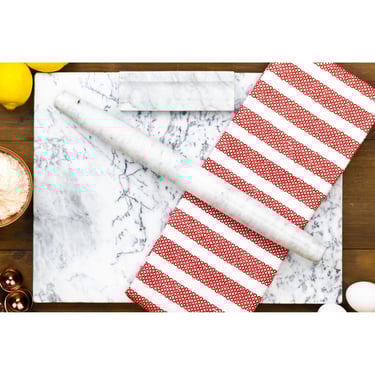 Marble Pastry Board and French Rolling Pin Set 