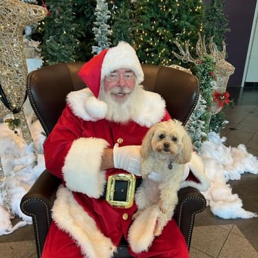 The Cowboy Santa with a furry friend 2024