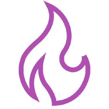 a purple flamer with a purple flamer on it