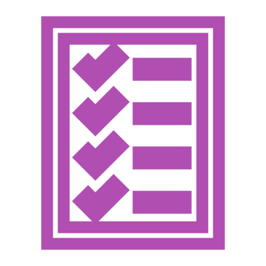 a purple square with arrows pointing to the left