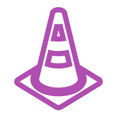 a traffic cone with a traffic cone on top of it