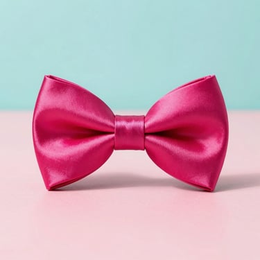 moño rosa para perrito en fondo azul y rosa