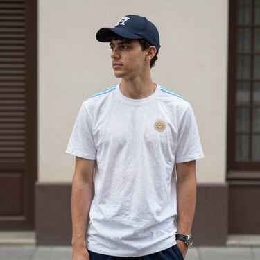man standing near balcony