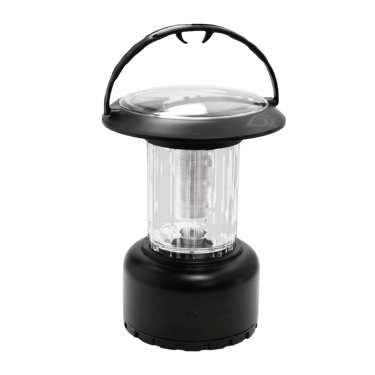 Recharged by solar panels under sunlight. Up to 10 hours of light when dark