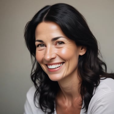 Smiling child jumping inside a colorful bouncy castle at an outdoor event.