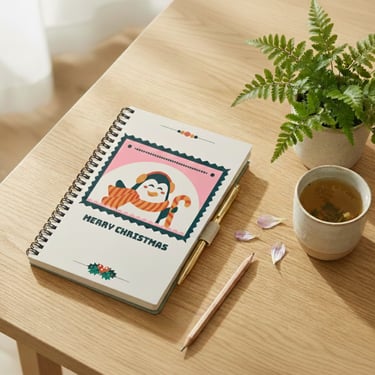 a book with a cup of tea and a cup of tea