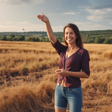 Happy customer showing their land purchase documents.