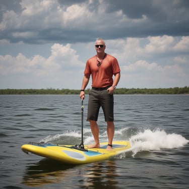 Mobile store truck with warm wooden accents parked at a local market on a sunny day.