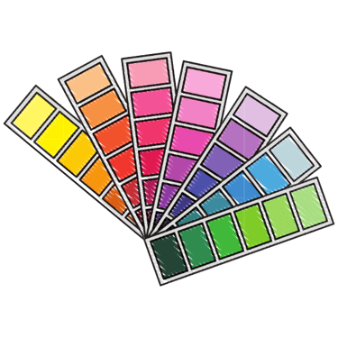 ilustración de paletas de colores