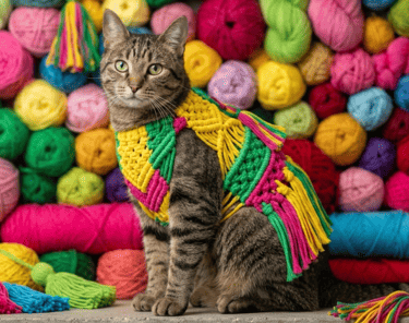 GATO CHALECO AMARILLO ROSA
