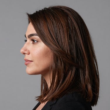 Portrait of a smiling woman in a cozy office setting