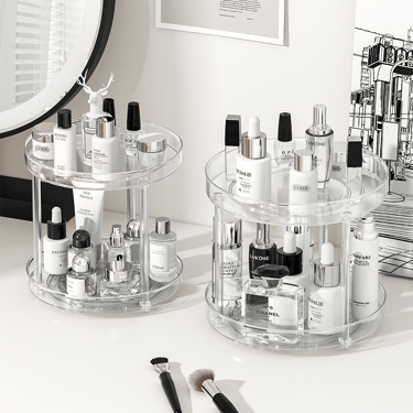 double tier PET skincare turntable wholesale