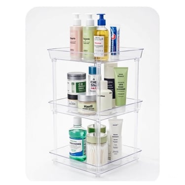 PET corner bathroom storage rack stackable wholesale