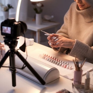 curso de uñas press on y tarea