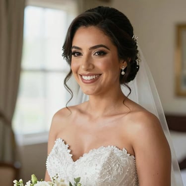 A beautifully decorated wedding arch covered in soft pink and white flowers.