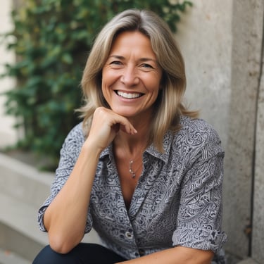 Smiling woman at home, feeling safe with security system installed.