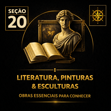 Capa da seção Literatura, Pinturas & Esculturas: Obras Essenciais da plataforma Atenéstia
