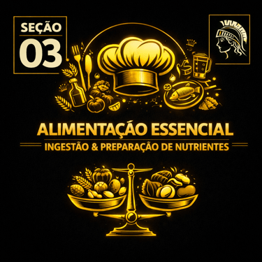 Capa da seção Alimentação Essencial: Ingestão e Preparação de Nutrientes da plataforma Atenéstia