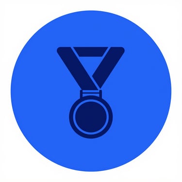 Minimalist black medal award icon centered on a vibrant neon yellow circular background.