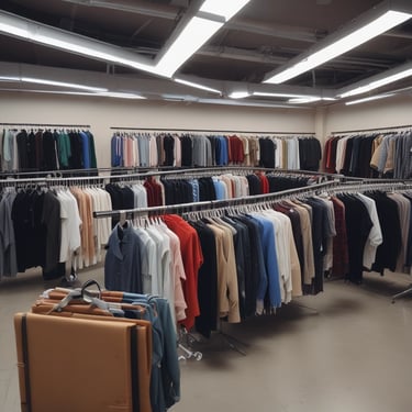 Smiling woman holding a package from Door Step Online Store at her doorstep.