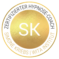 Siegel Zertifizierter Hypnose Coach Eva Herzog durch Simone Kriebs