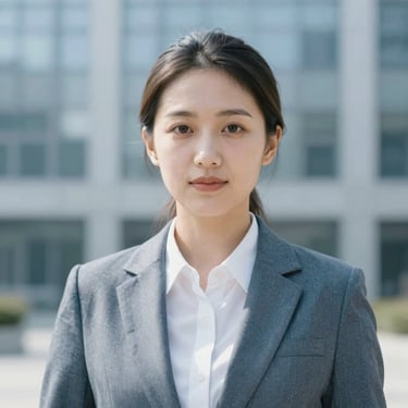 Close-up portrait of a female BIM manager, professional corporate attire, desaturated blue and slate tones, cool daylight, sharp focus, 35mm
