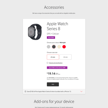 Accessory in the extras page